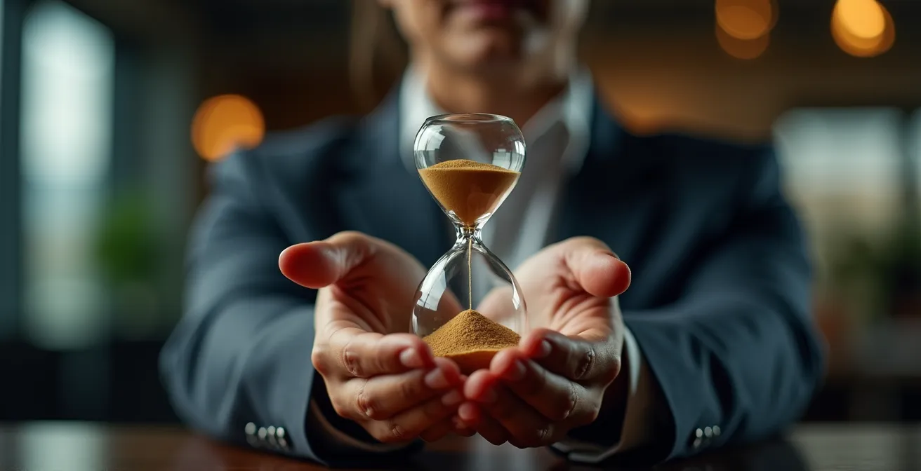 Symbolische Darstellung der Zeit-Souveränität und bewussten Entscheidung